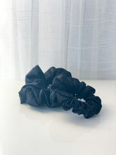 Load image into Gallery viewer, BLACK SILK SCRUNCHIE | Jumbo
